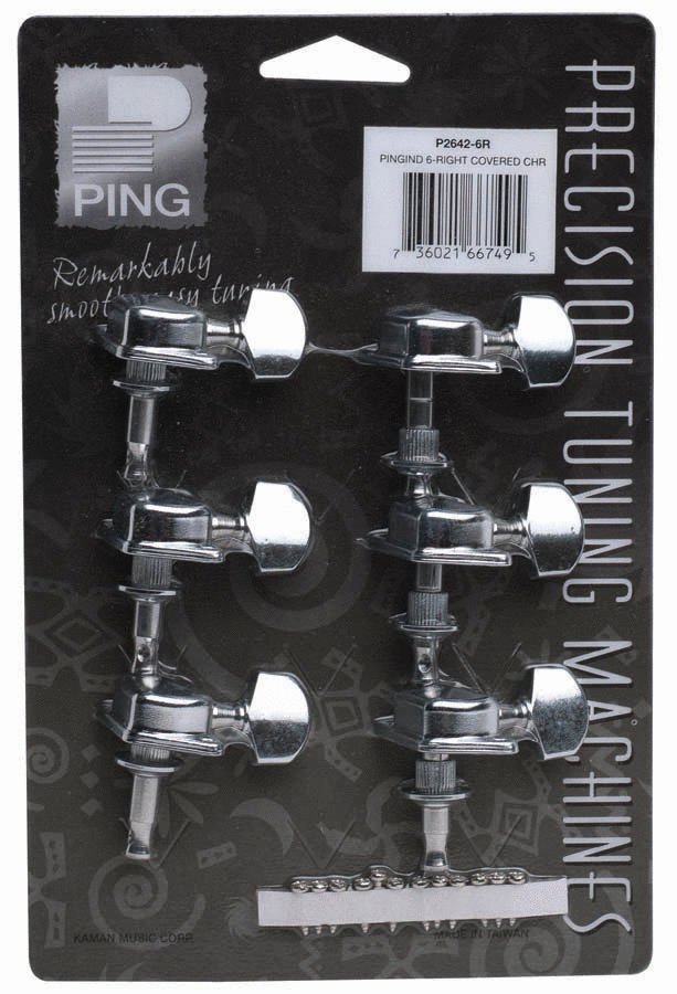 Ping Ping P2642-6R Economy Covered Machine Heads. 6 RT Mini Button Chrome