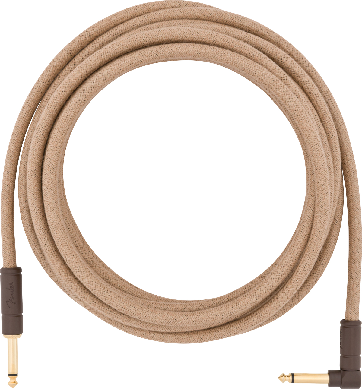 FENDER FENDER 18.6' PURE HEMP INSTRUMENT CABLE, NATURAL, RIGHT ANGLE