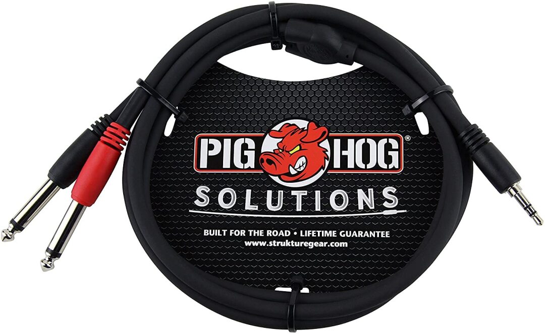 Pig Hog Pig Hog 3' 3.5mm Stereo to Dual 1/4" Mono (Male) Breakout Cable