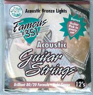 Picks by the Pound Famous # 351 Guitar Strings Acoustic Light 12's