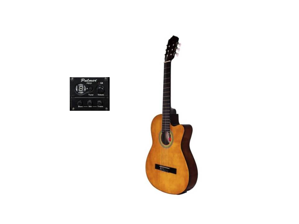 Palmer Palmer Classical Acoustic Electric Guitar Light Brown