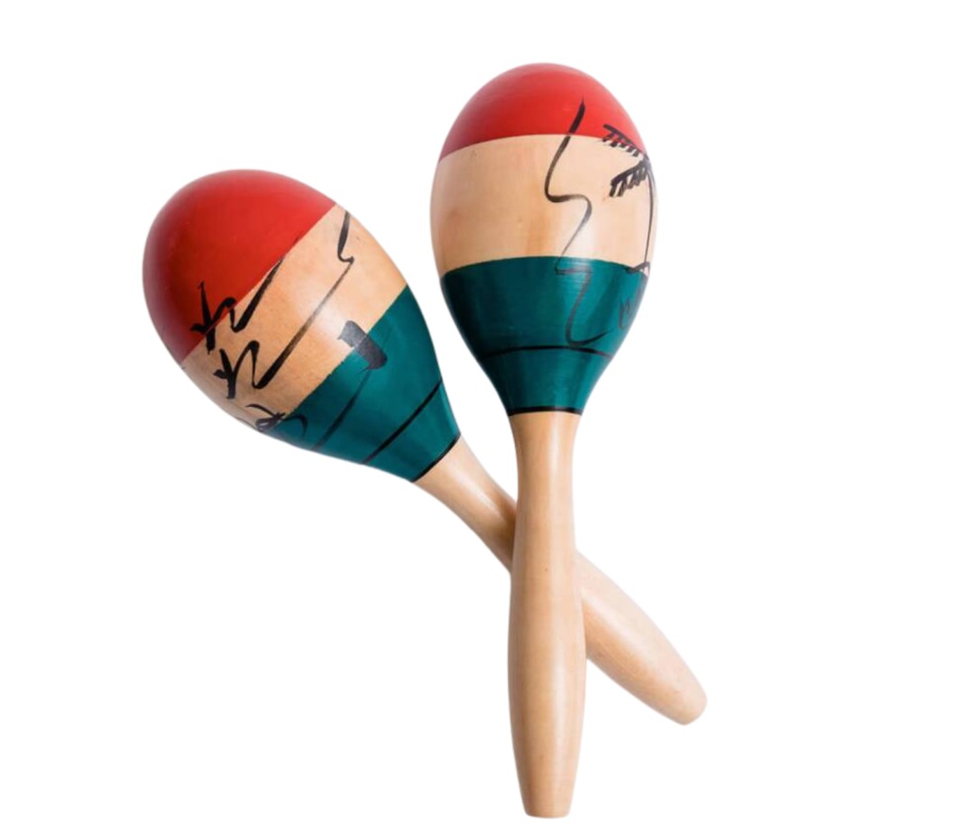 Perfekt Gear Perfekt Gear Wood Tri Color Maracas 10"