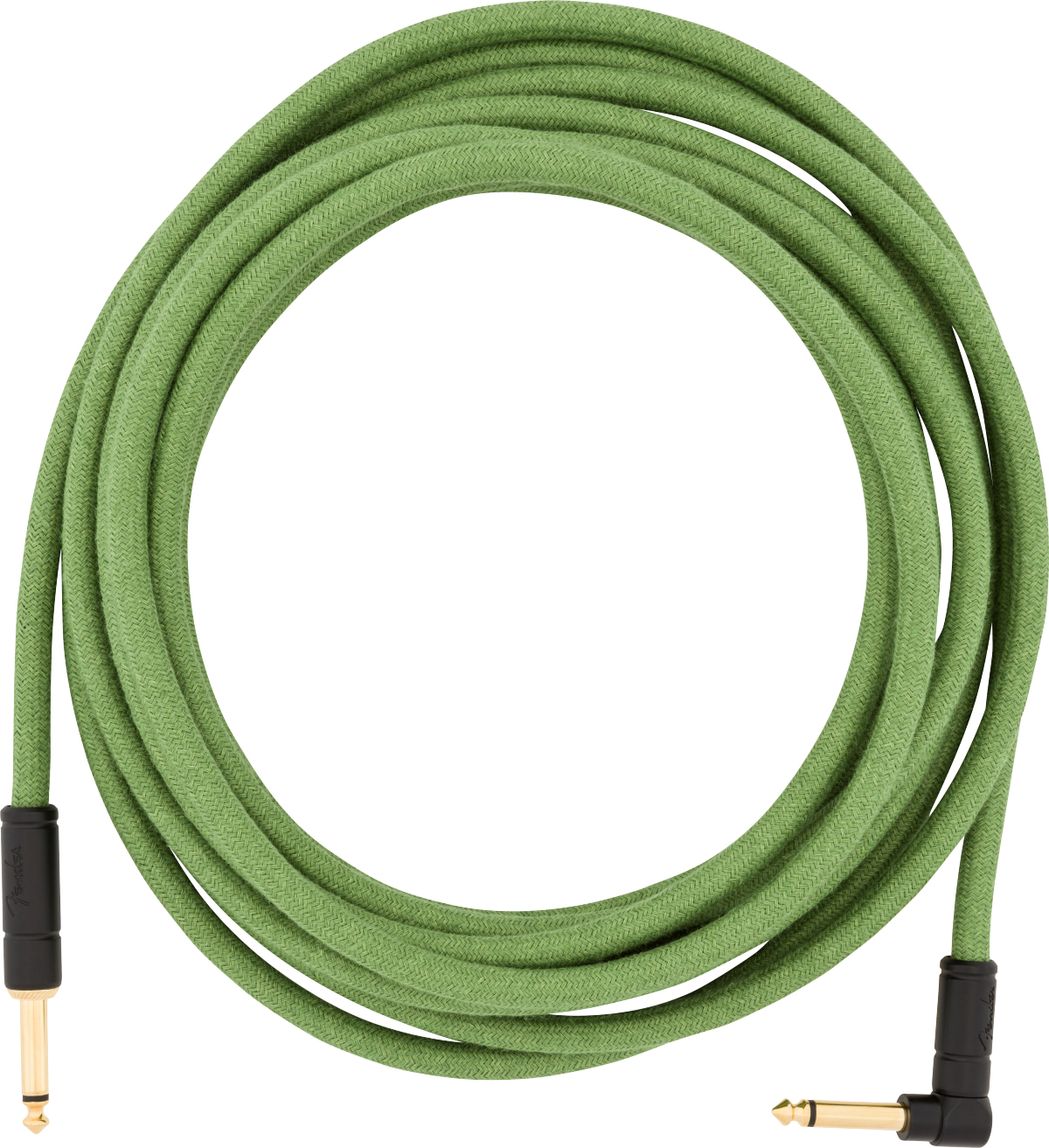 FENDER FENDER 18.6' PURE HEMP INSTRUMENT CABLE, GREEN, RIGHT ANGLE
