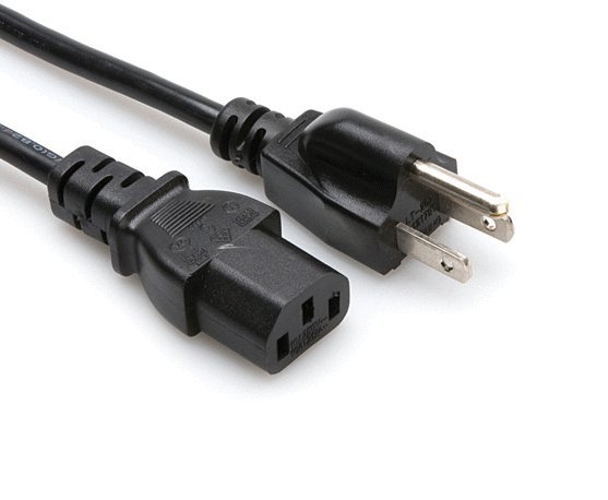 Hosa Hosa PWC-148 Power Cord IEC C13 to NEMA 5-15P. 8'