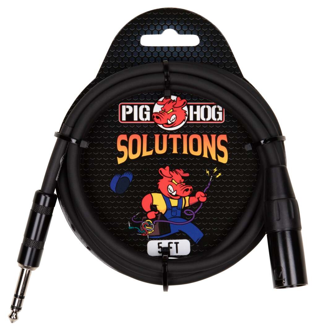 Pig Hog Pig Hog Solutions - 5ft TRS(M)-XLR(M) Balanced Cable