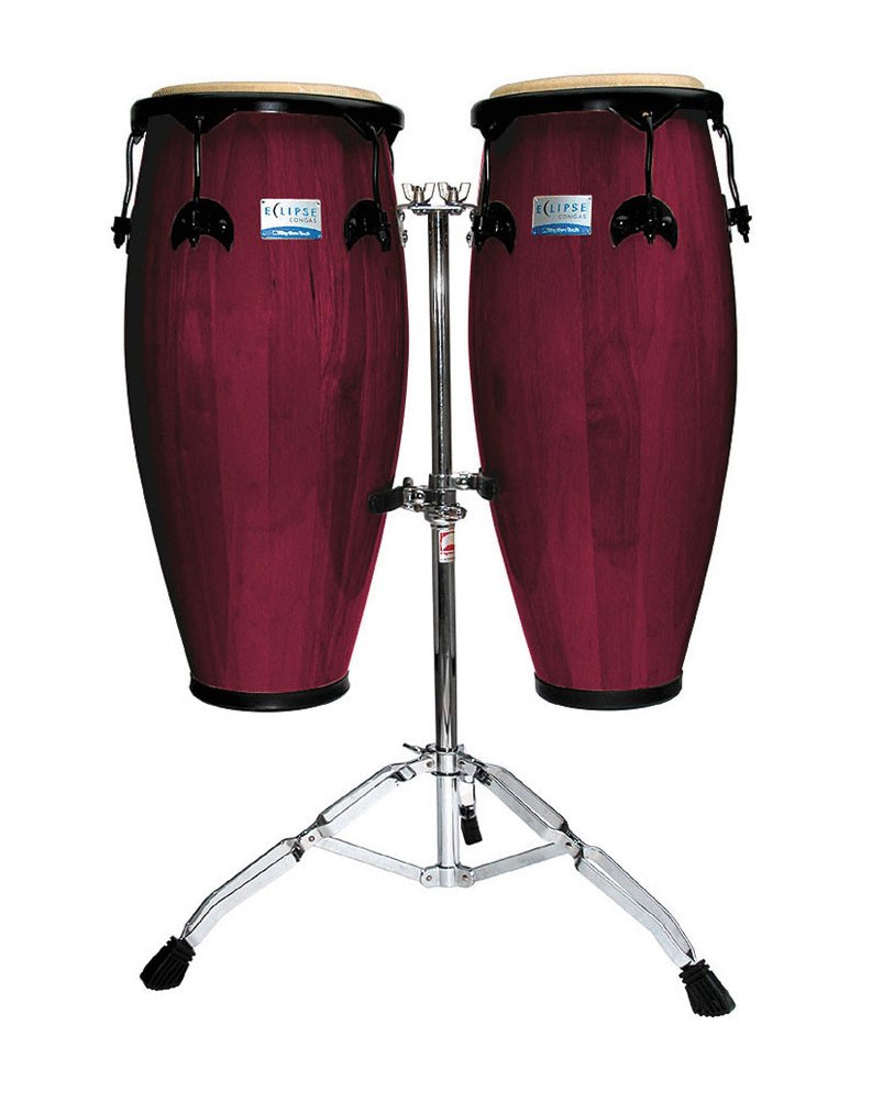 Rhythm Tech Rhythm Tech RT5503 Eclipse Conga Set with Stand. Wine Red Finish