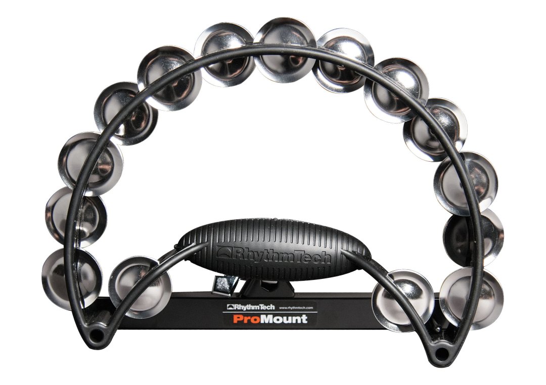 Rhythm Tech Rhythm Tech RTPRO10 Pro Tambourine. Black with Nickel Steel Jingles