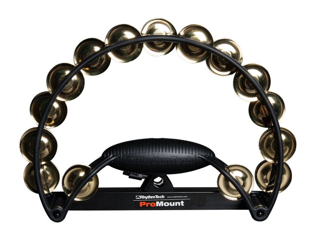 Rhythm Tech Rhythm Tech RTPRO11 Pro Tambourine. Black with Black Brass Jingles