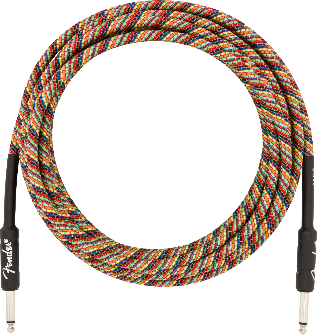 FENDER FENDER 18.6' FESTIVAL INSTRUMENT CABLE, RAINBOW, RIGHT ANGLE