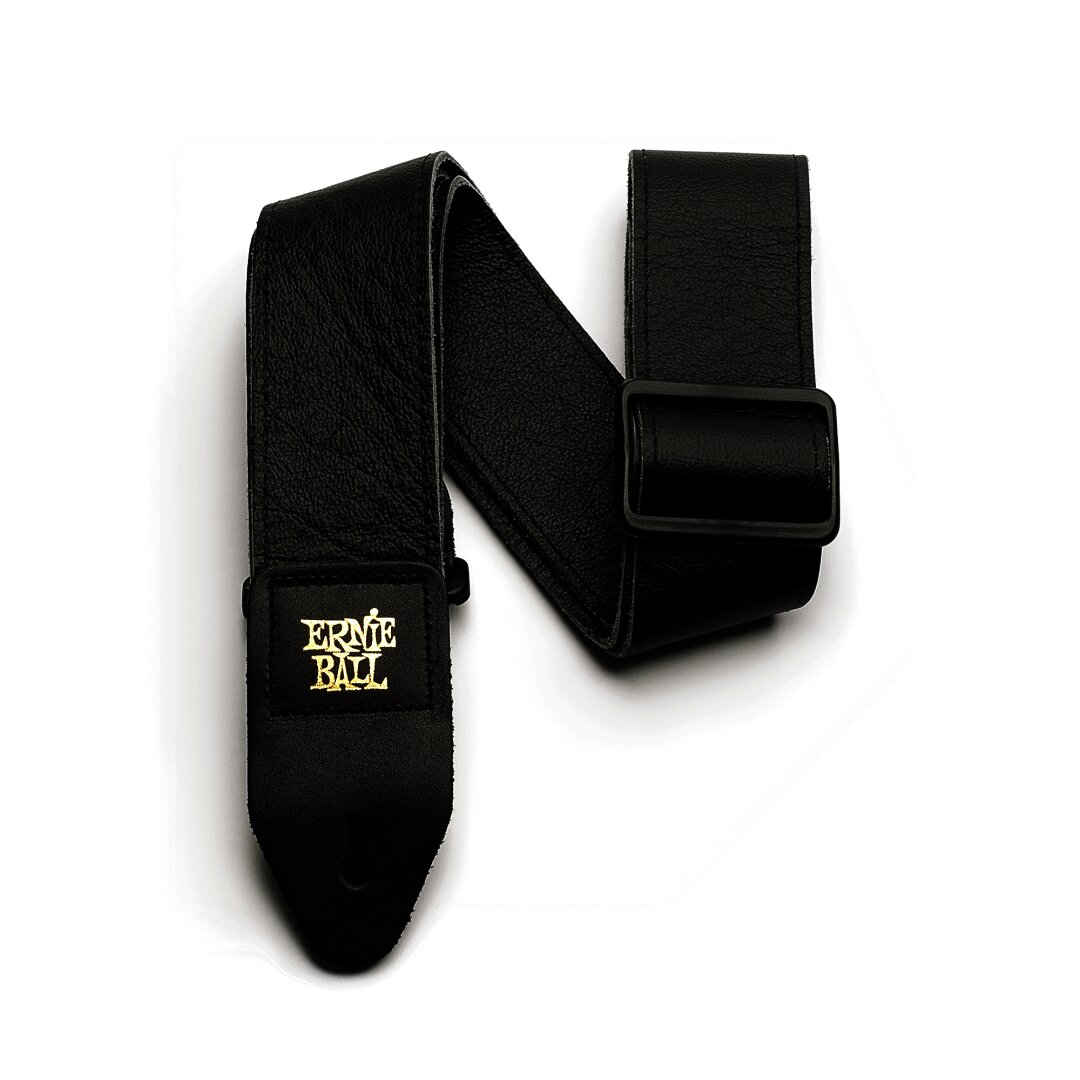 Ernie Ball 2" Tri-Glide Italian Leather Strap - Black