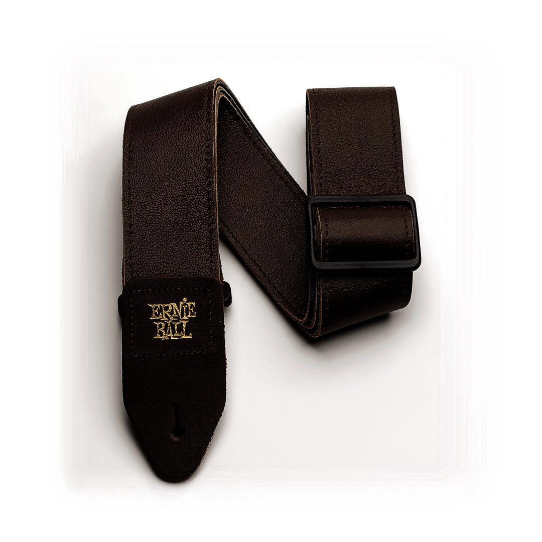 Ernie Ball 2" Tri-Glide Italian Leather Strap - Brown