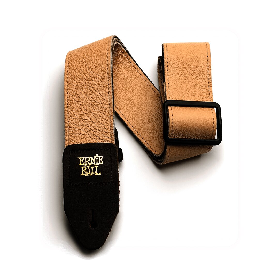 Ernie Ball 2" Tri-Glide Italian Leather Strap - Tan