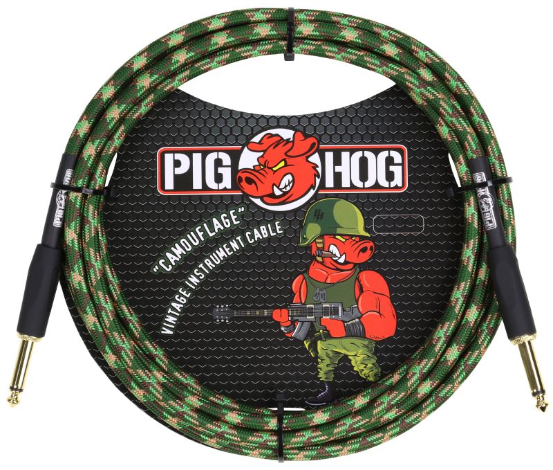 Pig Hog Pig Hog PCH10 Instrument Cable. 10' - Camouflage
