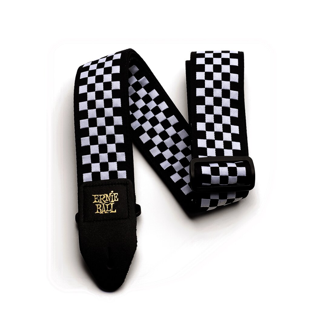 Ernie Ball Ernie Ball Black and White Checkered Jacquard Guitar Strap