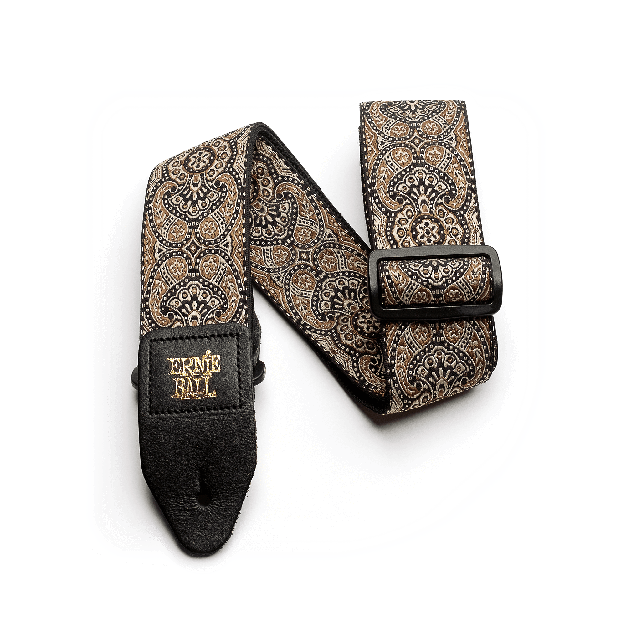 Ernie Ball Ernie Ball Gold & Black Paisley Jacquard Strap