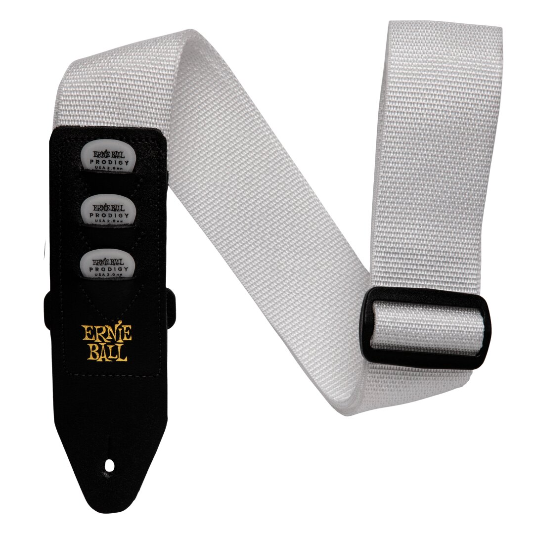 Ernie Ball Ernie Ball White Pickholder Strap