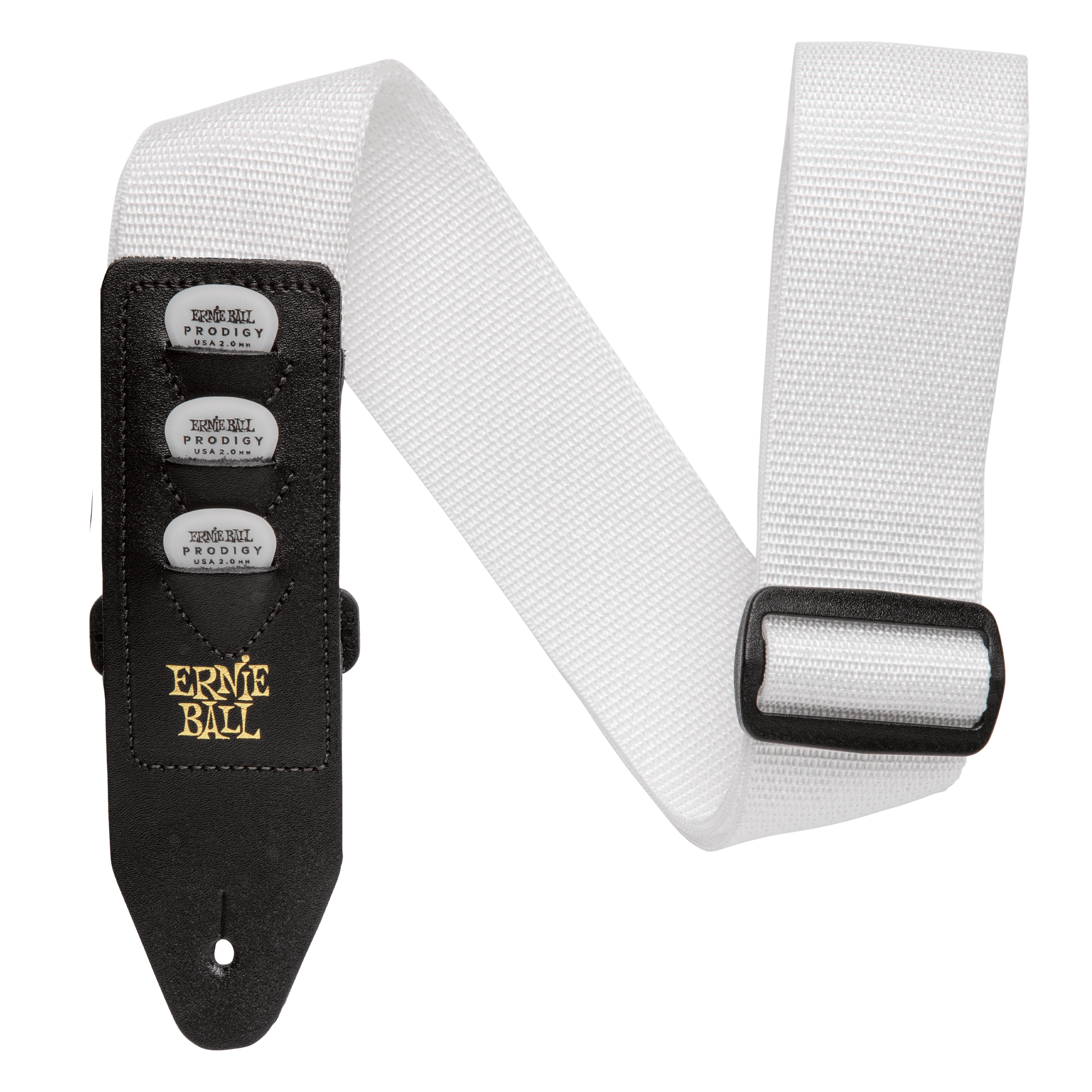 Ernie Ball Ernie Ball White Pickholder Strap