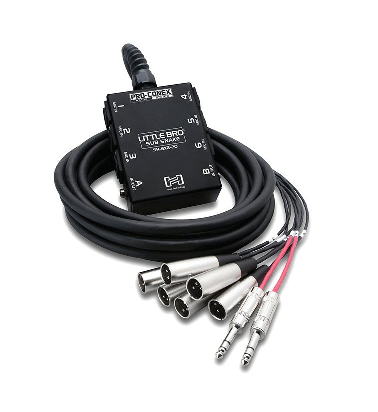Hosa Hosa SH-6X2-20 Little Bro' Sub Snake 6 XLR Sens 2 1/4" TRS Returns. 20