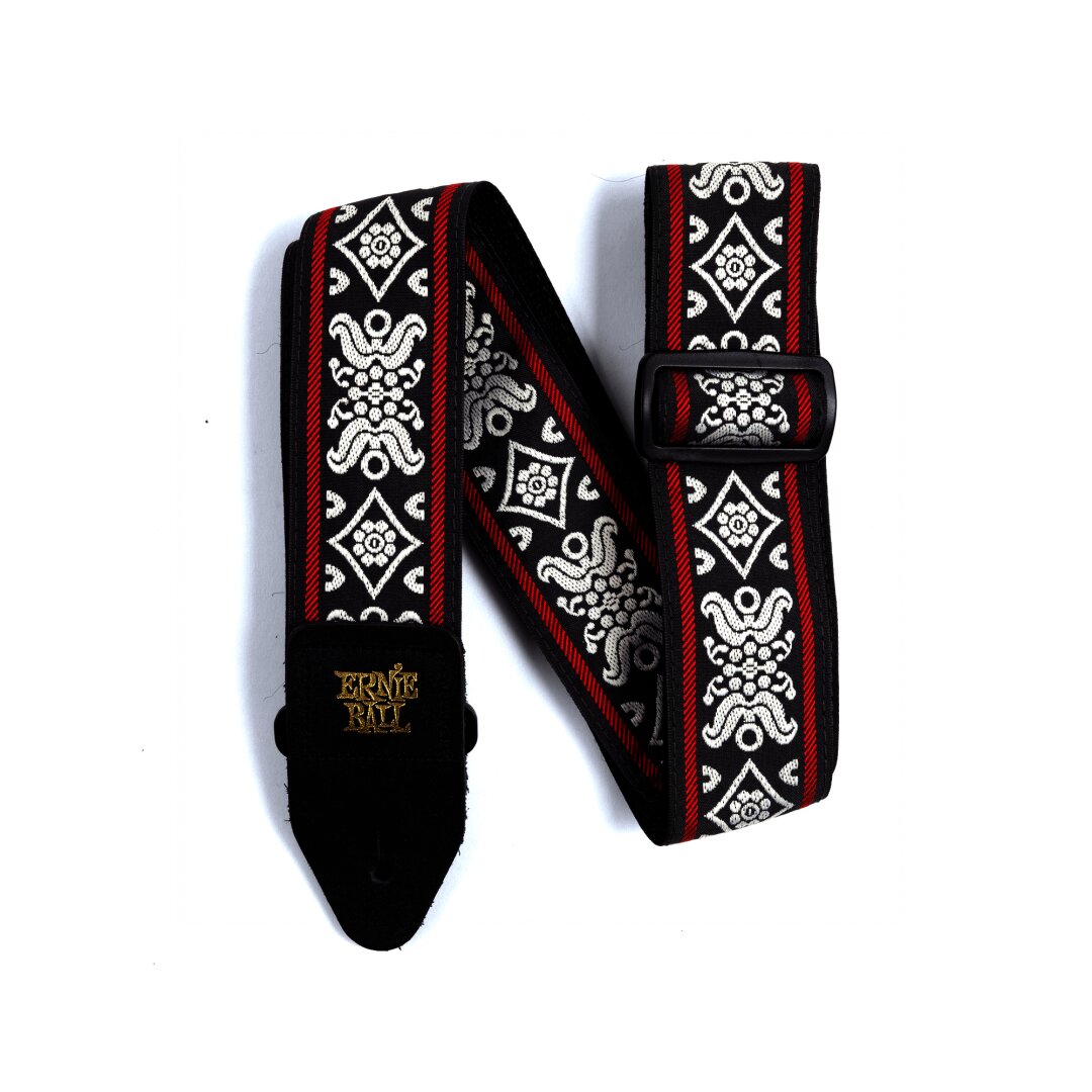 Ernie Ball Ernie Ball Blackjack Red Jacquard Strap