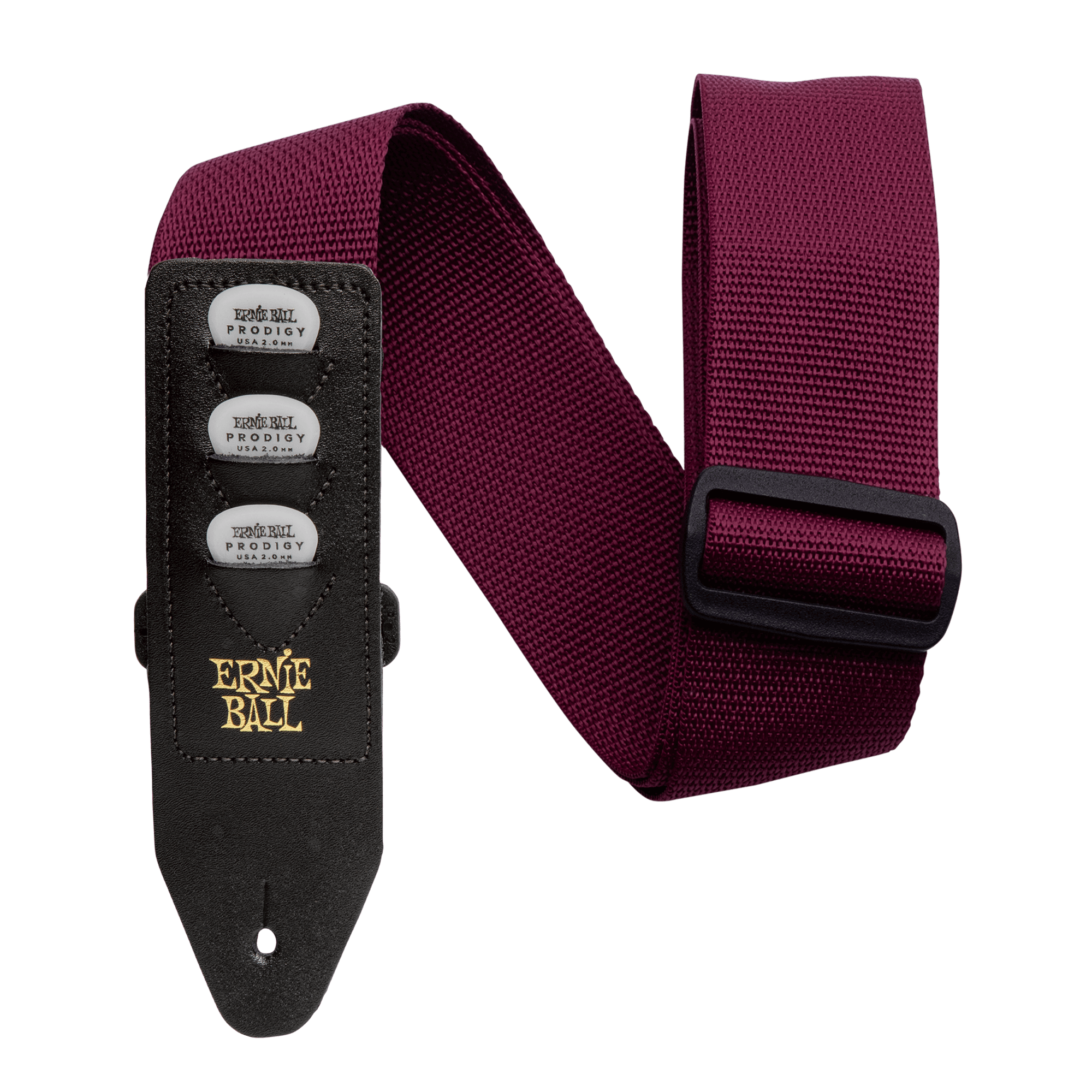Ernie Ball Ernie Ball Burgundy Pickholder Strap