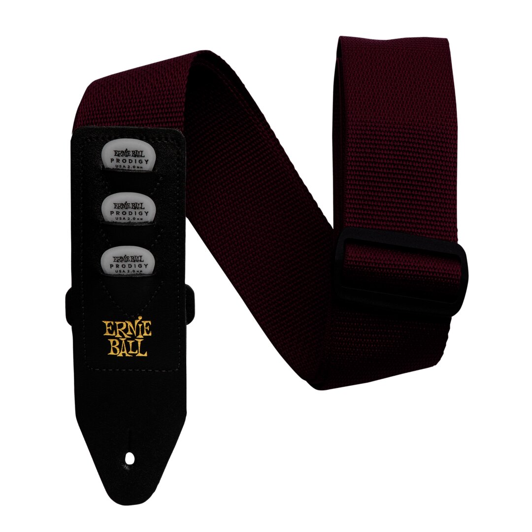 Ernie Ball Ernie Ball Burgundy Pickholder Strap