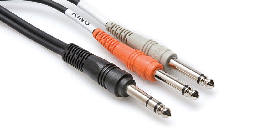 Hosa Hosa STP-203 Insert Cable 1/4" TRS to Dual 1/4" TS. 3m