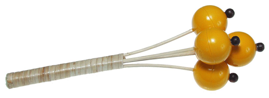 Toca Percussion Toca Rattan Yellow Ball Shaker on Stick