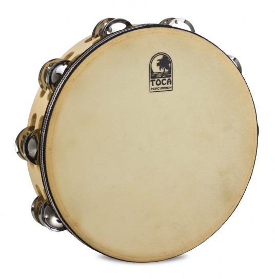 Toca Percussion Toca Player's Series Wood Tambourine, 10" Double Row with head