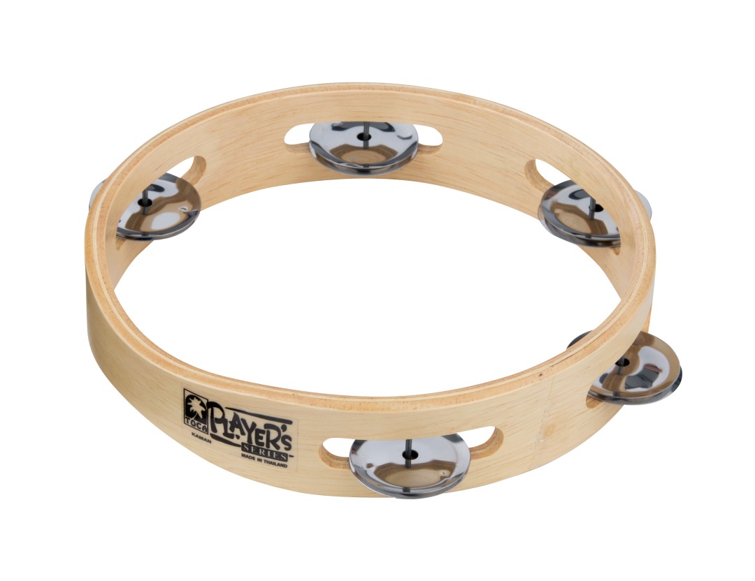 Toca Percussion Toca Player's Wood Tambourine, 7-1/2" Single Row