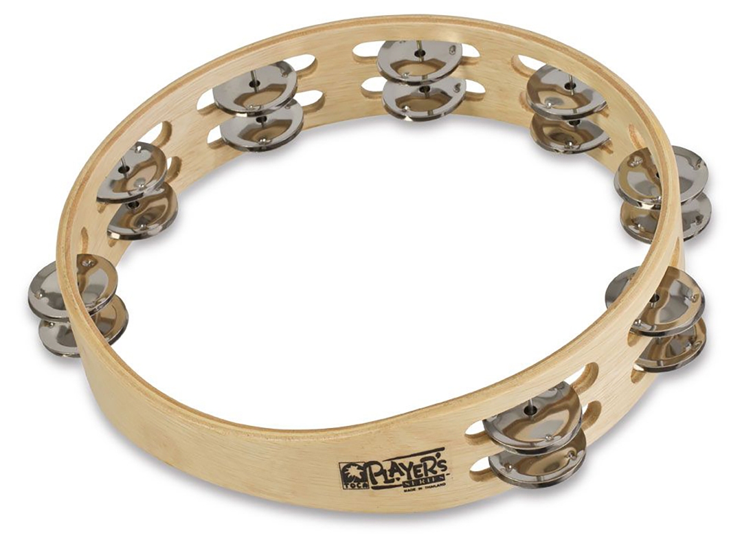 Toca Percussion Toca Player's Wood Tambourine, 9"Double Row