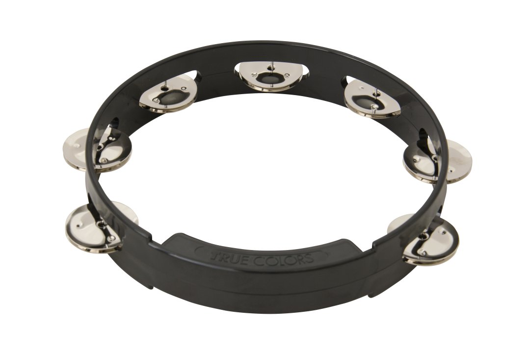 Rhythm Tech Rhythm Tech TC4018 True Colors Tambourine. Black 8"