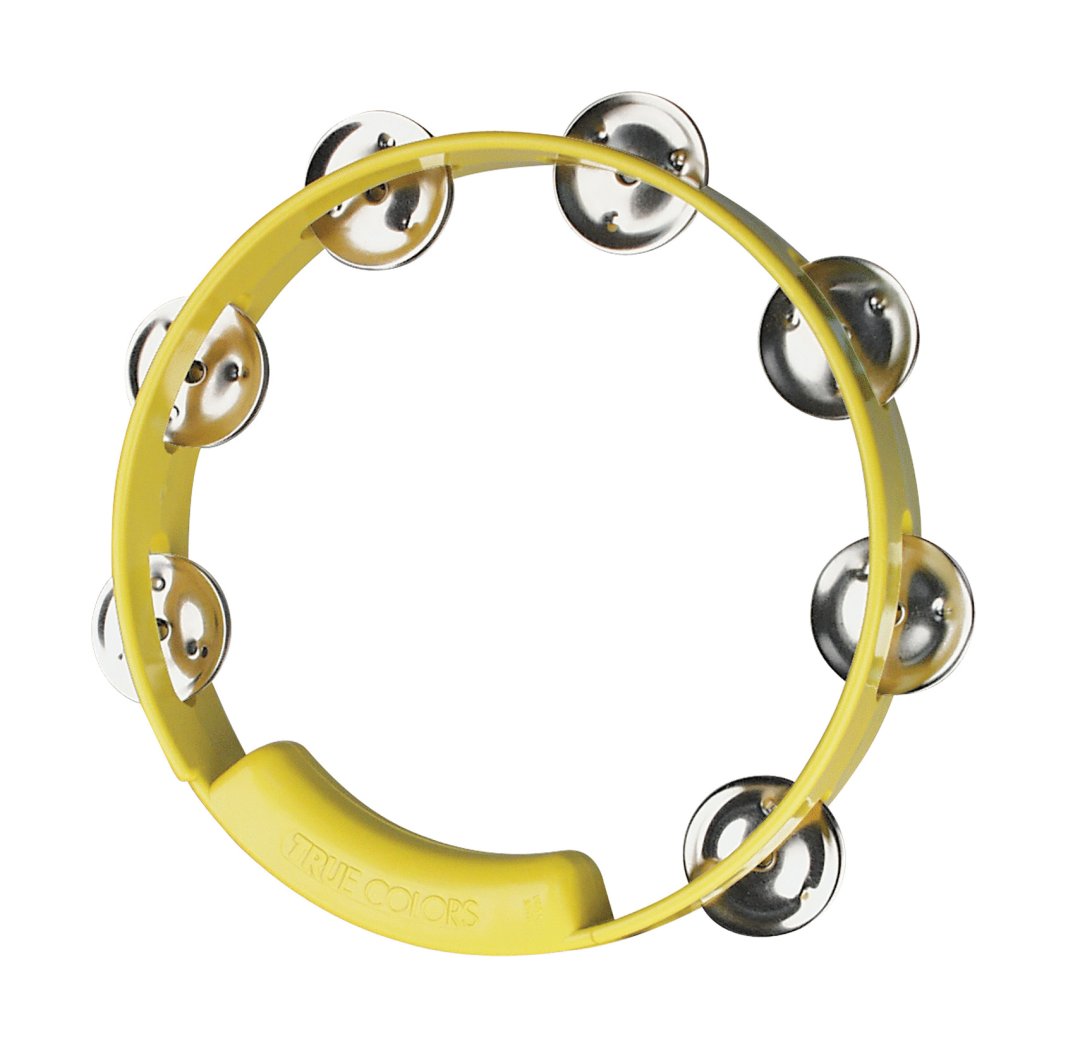 Rhythm Tech Rhythm Tech TC4058 True Colors Tambourine. Yellow 8"