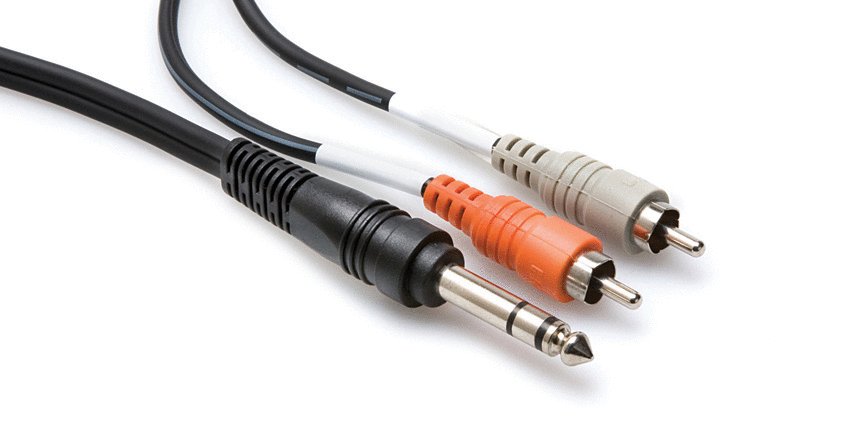 Hosa Hosa TRS-202 Insert Cable 1/4" TRS to Dual RCA. 2m