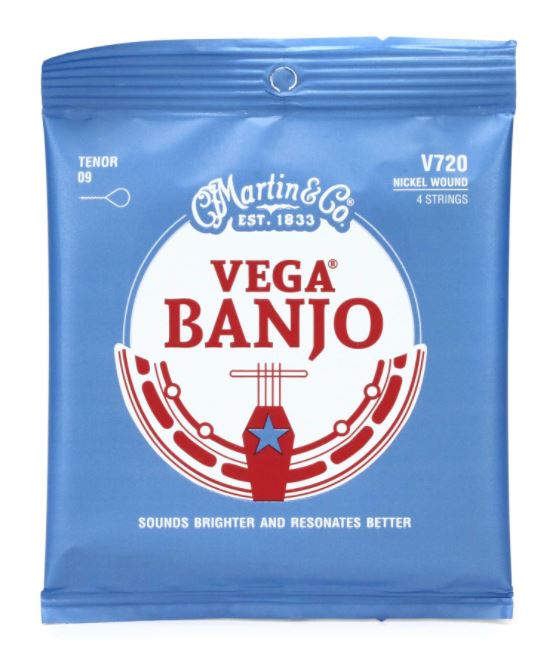 Martin Martin V720 Vega Steel/Nickel Banjo Strings - .009-.030 Tenor 4-string