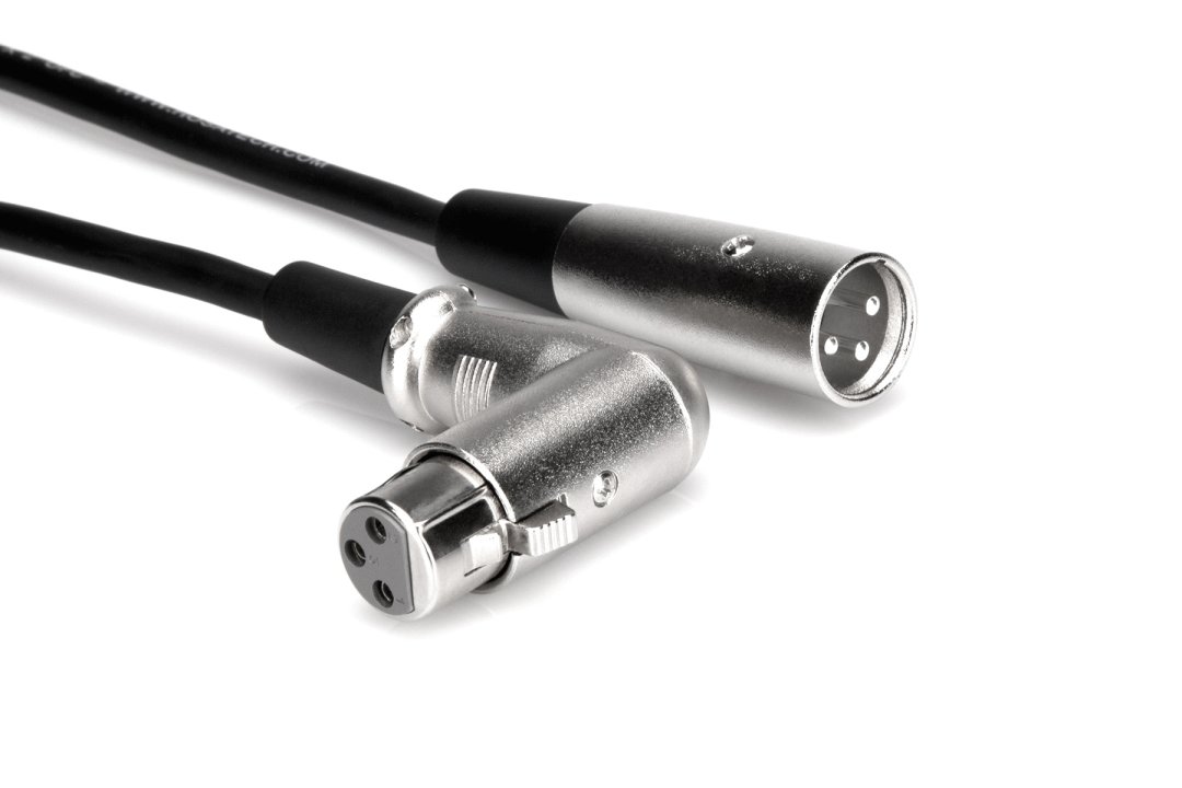 Hosa Hosa XFF-105 Balanced Interconnect Straight XLR3M to Right Angle XLR3F