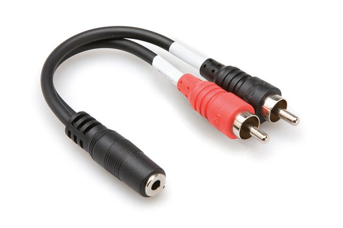 Hosa Hosa YMR-197 Stereo Breakout 3.5mm TRSF to Dual RCA