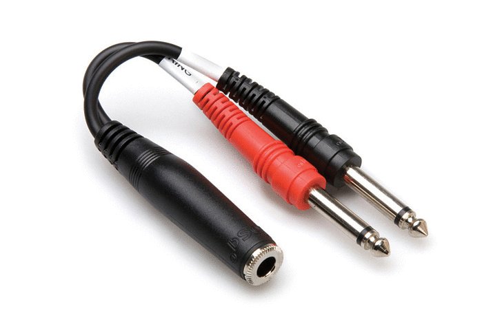 Hosa Hosa YPP-136 Stereo Breakout 1/4" TRSF to Dual 1/4" TS