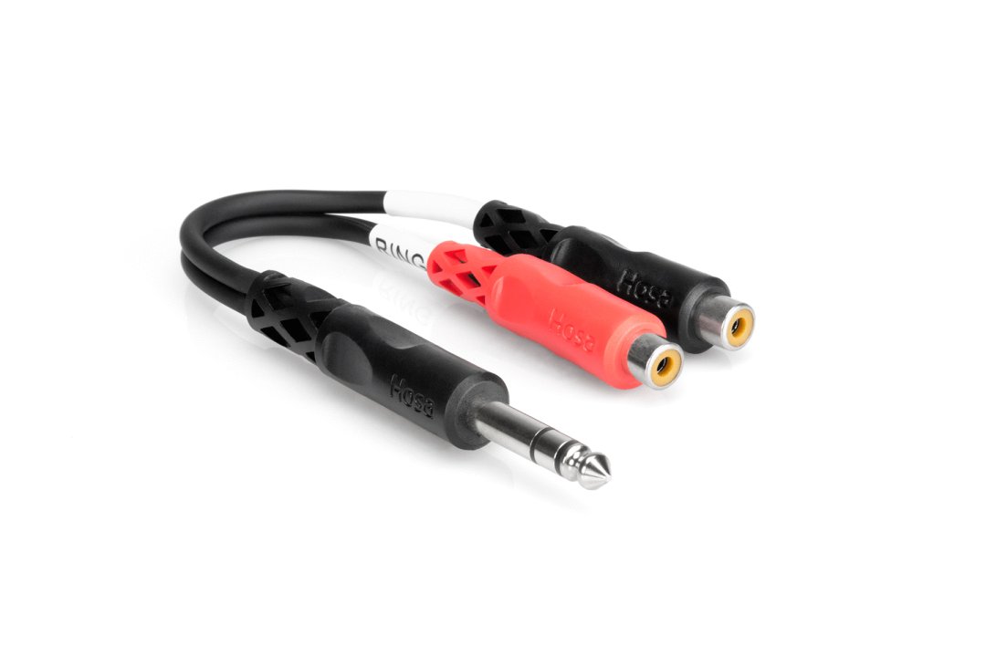 Hosa Hosa YPR-102 Stereo Breakout 1/4" TRS to Dual RCAF