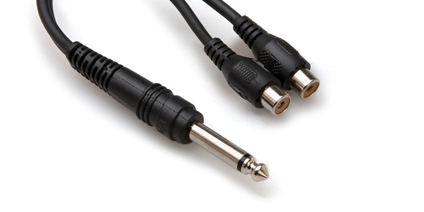 Hosa Hosa YPR-103 Y Cable 1/4" TS to Dual RCAF