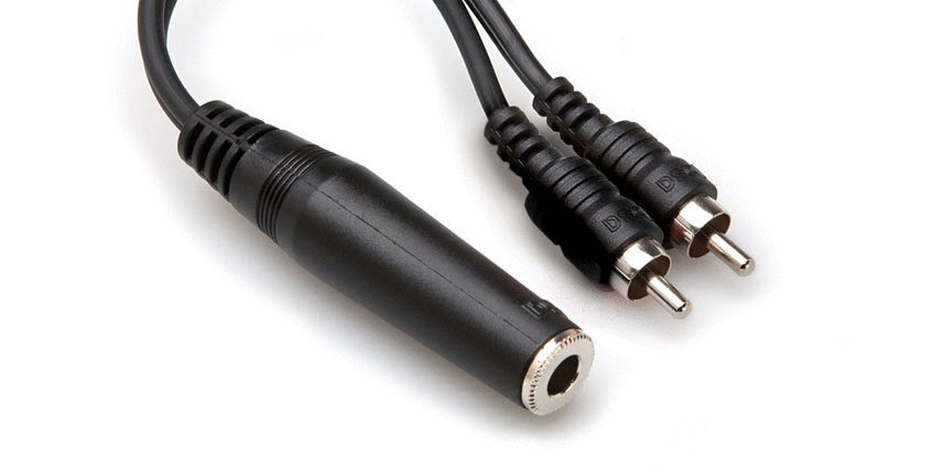 Hosa Hosa YPR-131 Y Cable 1/4" TSF to Dual RCA