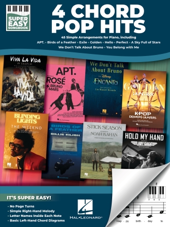 Hal Leonard 4 Chord Pop Hits - Super Easy Songbook