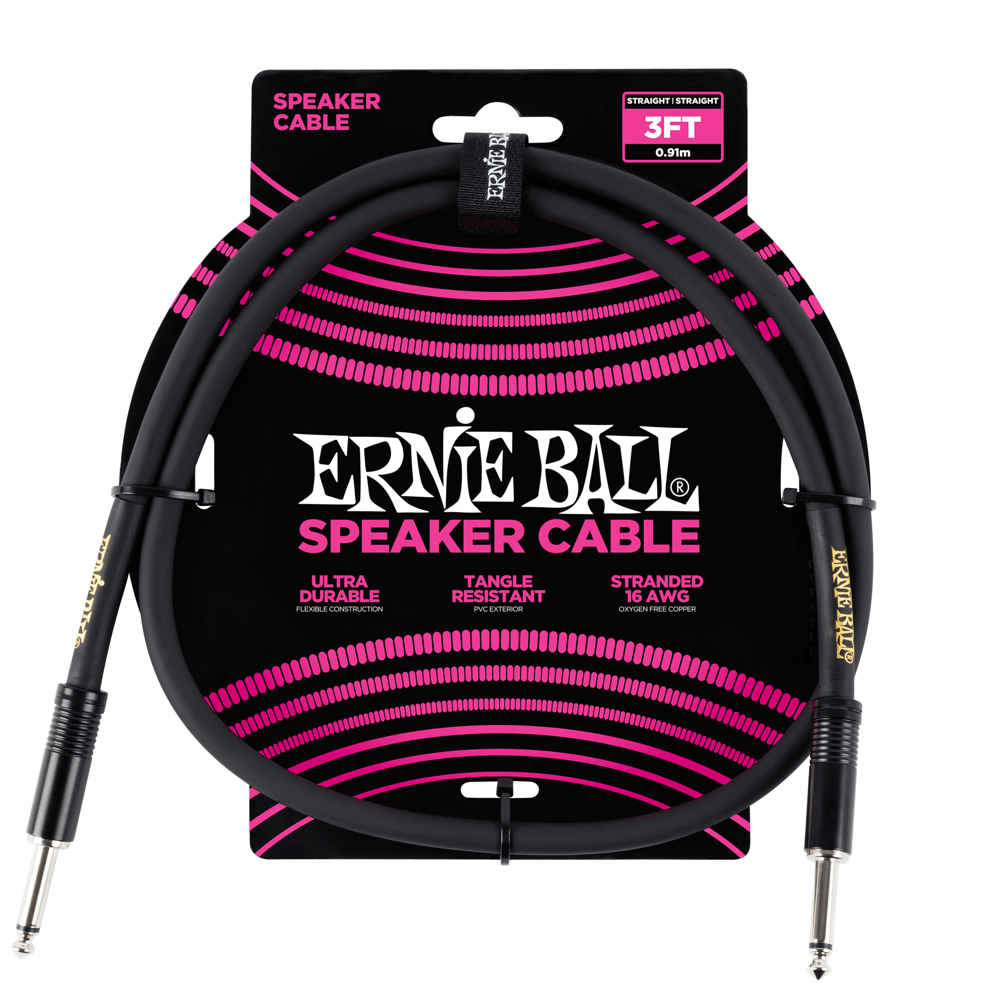 Ernie Ball Ernie Ball 3' Straight / Straight Speaker Cable