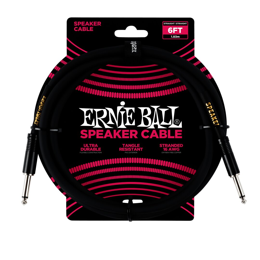 Ernie Ball 6' Straight / Straight Speaker Cable