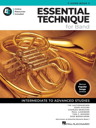 Hal Leonard Essential Technique for Band – F Horn Book 3 with Online Resources