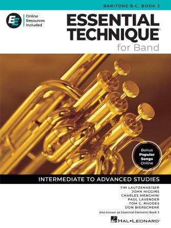 Hal Leonard Essential Technique for Band – Baritone B.C. Book 3 with Online Resources