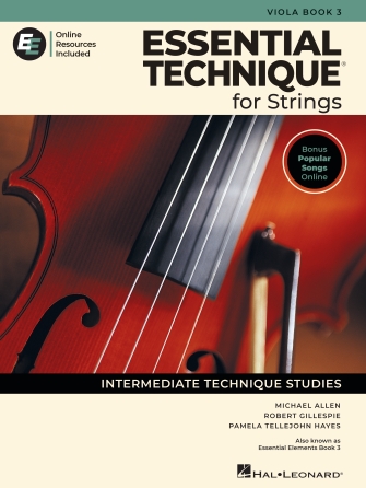 Hal Leonard Essential Technique for Strings – Viola Book 3 with Online Resources