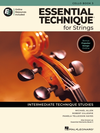Hal Leonard Essential Technique for Strings – Cello Book 3 with Online Resources