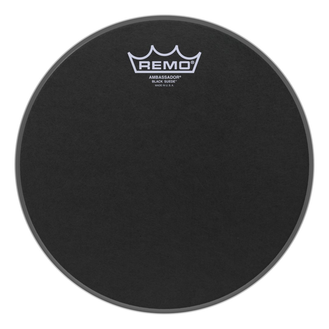 Remo Remo BA-0810-ES Ambassador Black Suede Drumhead. 10"