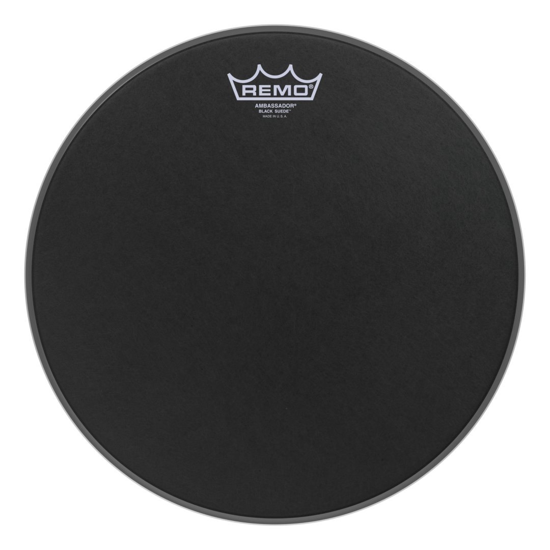 Remo Remo BA-0813-ES Ambassador Black Suede Drumhead. 13"