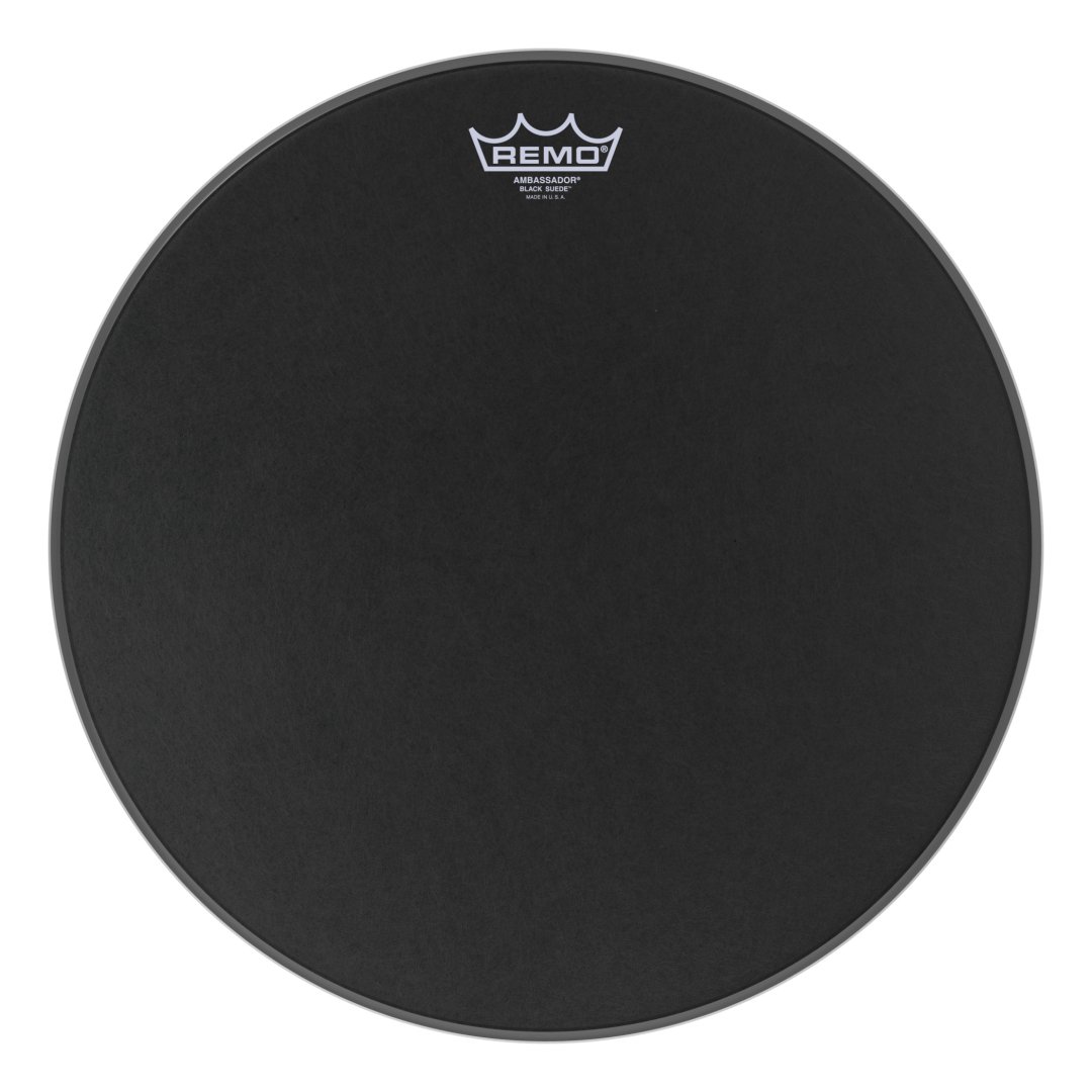 Remo Remo BA-0816-ES Ambassador Black Suede Drumhead. 16"